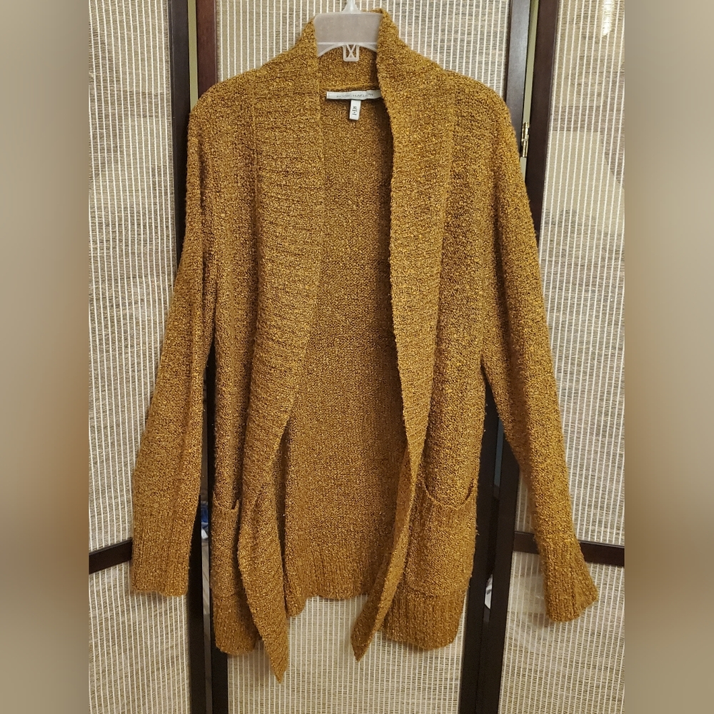 Women's Gold Cardigan-EUC